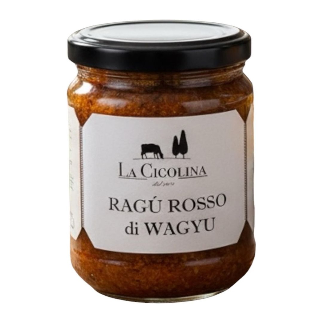 Barattolo di Ragù Rosso Wagyu La Cigolina 190g, sugo artigianale italiano con carne Wagyu F1
