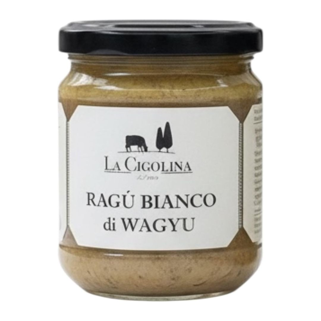 Vasetto di ragù bianco artigianale La Cigolina con carne Wagyu F1 100% italiana, 190 grammi