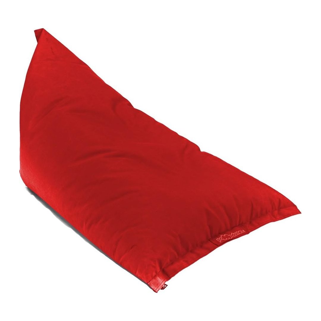 Pouf chaise longue Milk Pomodone 140x100 cm in tessuto impermeabile e antimacchia, color bianco, posizionato in spazio