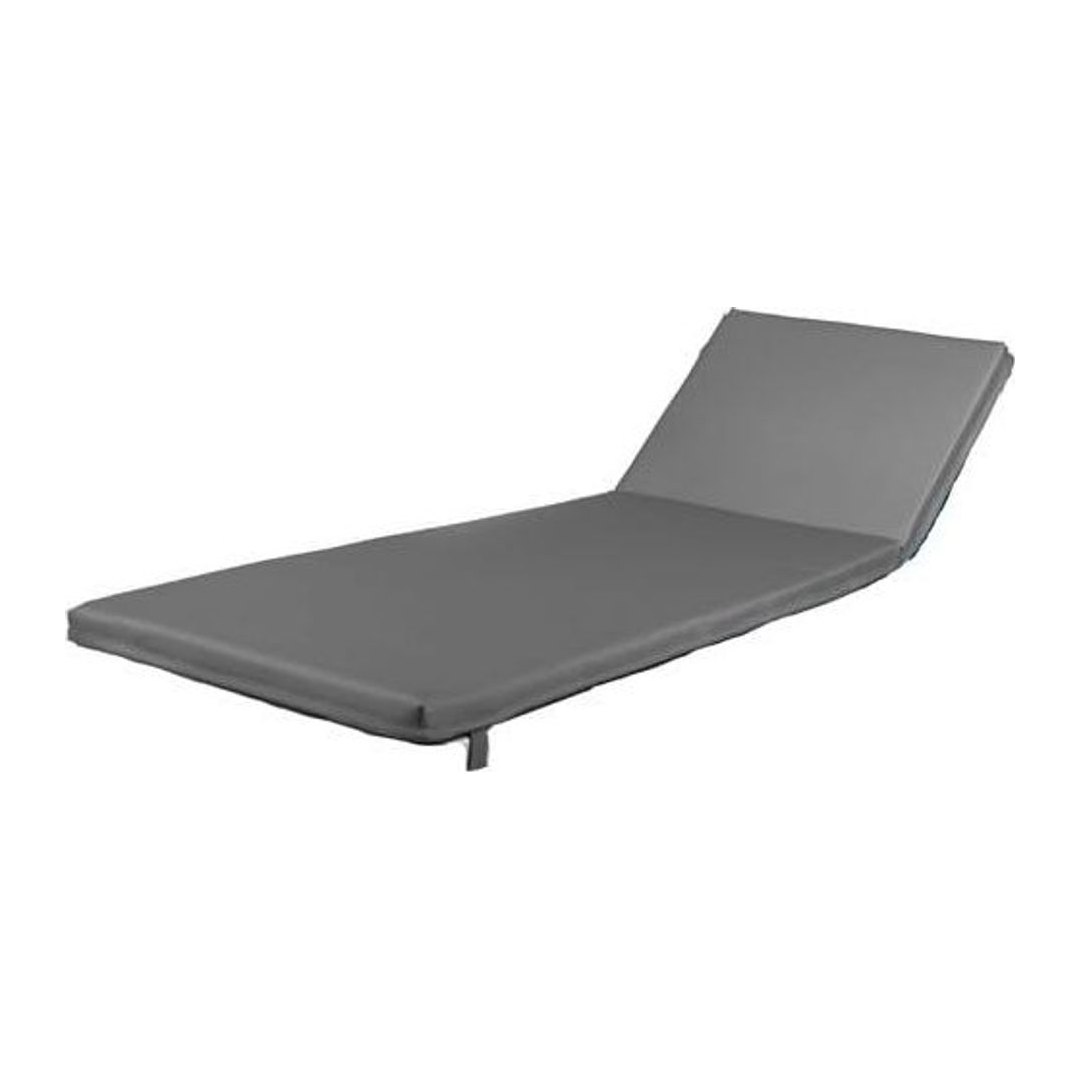 Cuscino lettino prendisole in ecopelle nautica waterproof bianca, dimensioni 58x180 cm, con imbottitura ergonomica da 5
