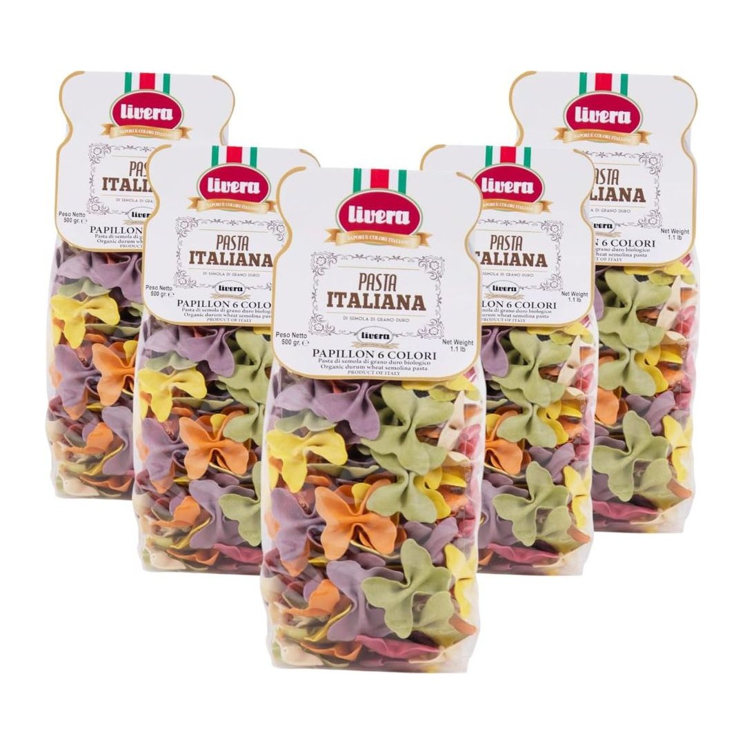 LIVERA- Papillon 6 Colori pasta di semola di grano duro