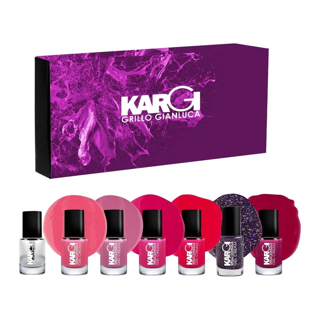 Kargi Smalto Classico Effetto Gel a lunga durata - Box 7 Smalti Sfumatura Vio…