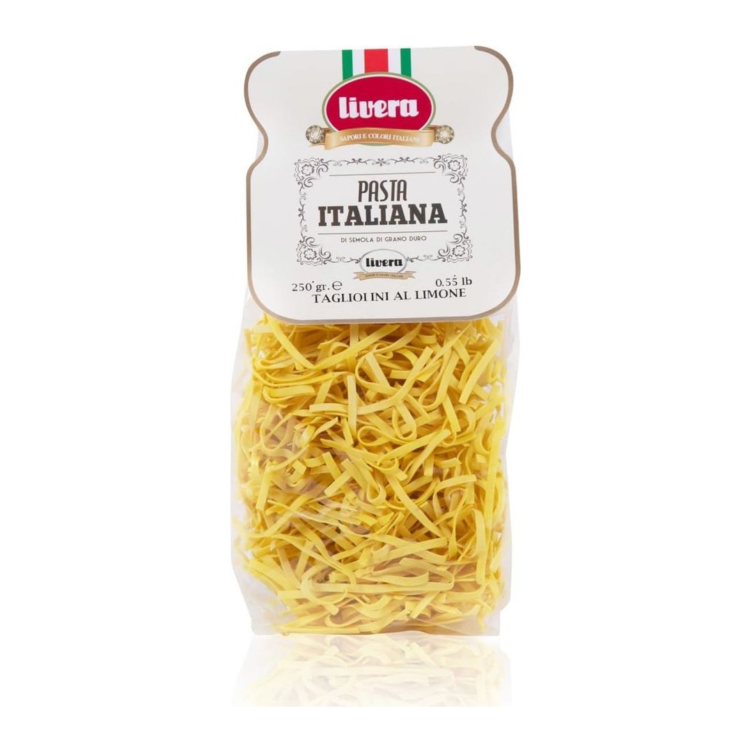 Tagliolini al limone LIVERA, pasta fresca all'uovo con limone siciliano italiano