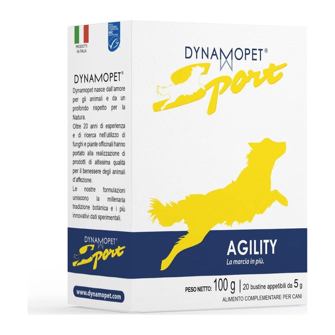 DYNAMOPET Agility Sport integratore naturale per cani atleti con funghi medicinali e glucosamina